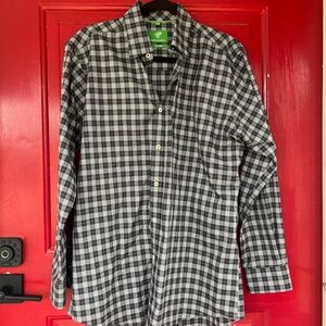 Forsyth of Canada Men's Medium Dress Shirt Long Sleeve Non Iron Grey Work